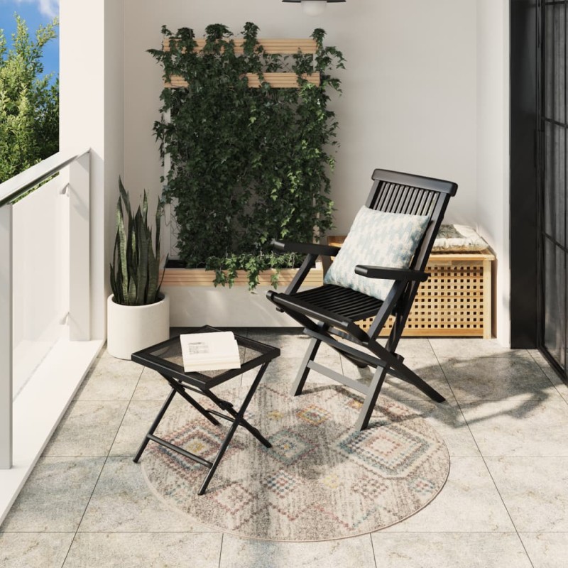 vidaXL Teppich ARBIZU Indoor und Outdoor Vintage-Design Ø 120 cm vidaXL Teppich ARBIZU Indoor und Outdoor Vintage-Design Ø 120 cm