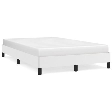 vidaXL Bettgestell Weiß 120x190 cm Kunstleder