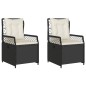 vidaXL Gartensessel 2 Stk. Verstellbar Schwarz Poly Rattan vidaXL Gartensessel 2 Stk. Verstellbar Schwarz Poly Rattan