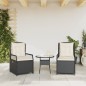 vidaXL Gartensessel 2 Stk. Verstellbar Schwarz Poly Rattan vidaXL Gartensessel 2 Stk. Verstellbar Schwarz Poly Rattan