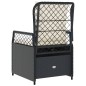 vidaXL Gartensessel 2 Stk. Verstellbar Schwarz Poly Rattan vidaXL Gartensessel 2 Stk. Verstellbar Schwarz Poly Rattan