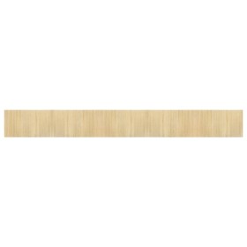 vidaXL Teppich Rechteckig Hell Natur 60x500 cm Bambus