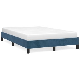 vidaXL Bettgestell Dunkelblau 120x190 cm Samt