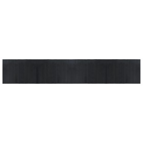 vidaXL Teppich Rechteckig Schwarz 70x400 cm Bambus