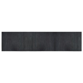 vidaXL Teppich Rechteckig Grau 70x300 cm Bambus