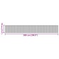vidaXL Teppich Rechteckig Grau 70x500 cm Bambus vidaXL Teppich Rechteckig Grau 70x500 cm Bambus