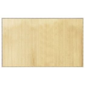 vidaXL Teppich Rechteckig Hell Natur 60x100 cm Bambus