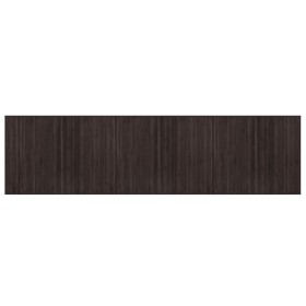 vidaXL Teppich Rechteckig Dunkelbraun 80x300 cm Bambus