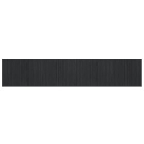 vidaXL Teppich Rechteckig Grau 80x400 cm Bambus