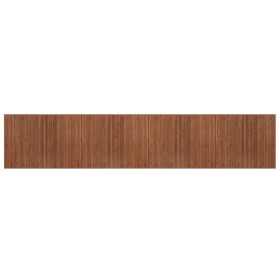 vidaXL Teppich Rechteckig Braun 80x400 cm Bambus