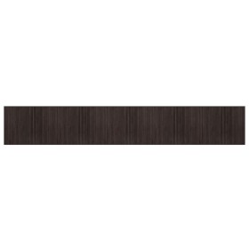 vidaXL Teppich Rechteckig Dunkelbraun 80x500 cm Bambus