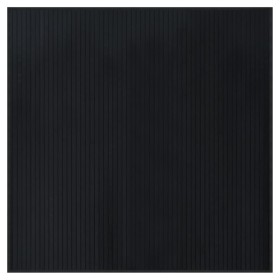 vidaXL Teppich Quadratisch Schwarz 100x100 cm Bambus