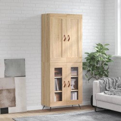 vidaXL Highboard Sonoma-Eiche 69,5x34x180 cm Holzwerkstoff