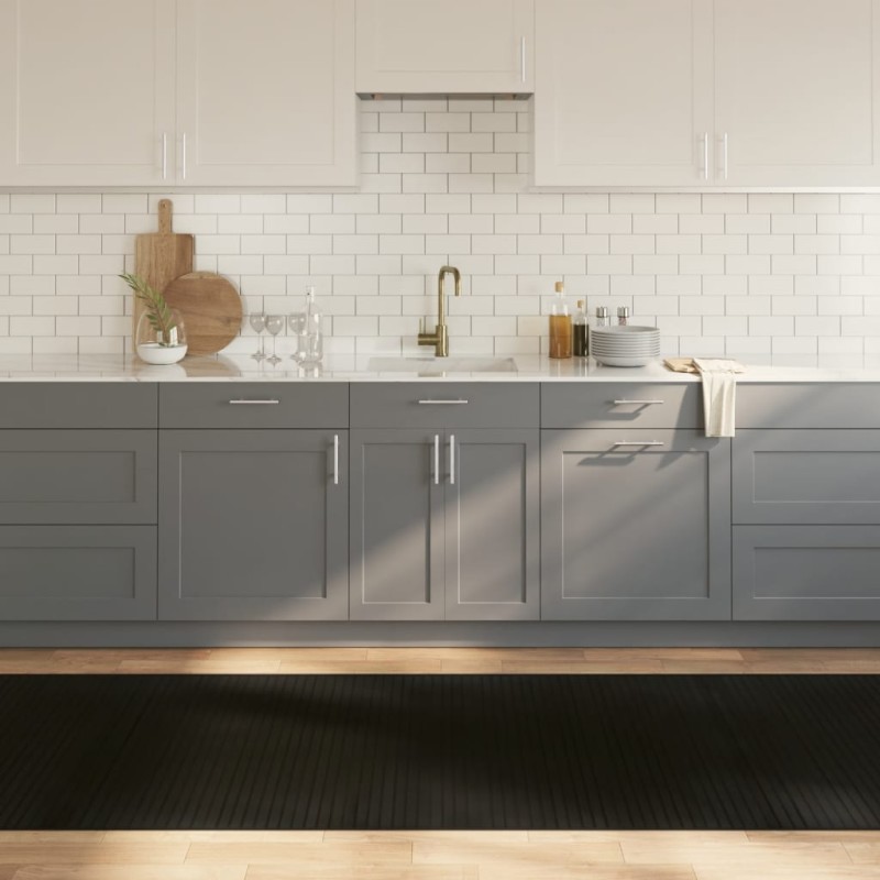 vidaXL Teppich Rechteckig Schwarz 100x300 cm Bambus vidaXL Teppich Rechteckig Schwarz 100x300 cm Bambus