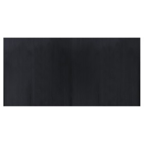 vidaXL Teppich Rechteckig Schwarz 100x200 cm Bambus
