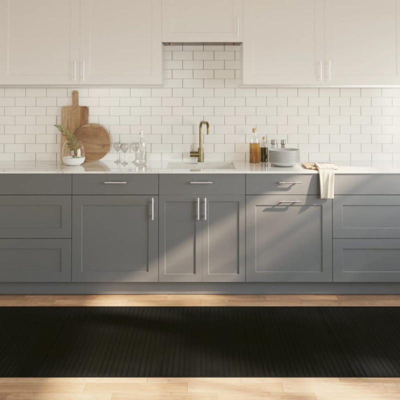 vidaXL Teppich Rechteckig Schwarz 100x500 cm Bambus vidaXL Teppich Rechteckig Schwarz 100x500 cm Bambus