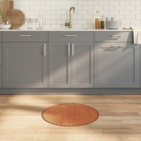 vidaXL Teppich Rund Braun 60 cm Bambus