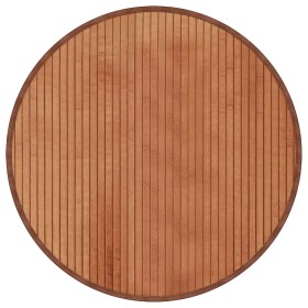 vidaXL Teppich Rund Braun 60 cm Bambus