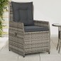 vidaXL Gartensessel 2 Stk. Verstellbar Grau Poly Rattan vidaXL Gartensessel 2 Stk. Verstellbar Grau Poly Rattan