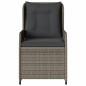 vidaXL Gartensessel 2 Stk. Verstellbar Grau Poly Rattan vidaXL Gartensessel 2 Stk. Verstellbar Grau Poly Rattan