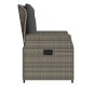 vidaXL Gartensessel 2 Stk. Verstellbar Grau Poly Rattan vidaXL Gartensessel 2 Stk. Verstellbar Grau Poly Rattan