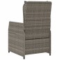 vidaXL Gartensessel 2 Stk. Verstellbar Grau Poly Rattan vidaXL Gartensessel 2 Stk. Verstellbar Grau Poly Rattan
