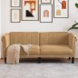 vidaXL Sofa 2-Sitzer Braun Samt vidaXL Sofa 2-Sitzer Braun Samt