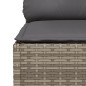vidaXL Gartensofa mit Kissen 3-Sitzer Grau Poly Rattan vidaXL Gartensofa mit Kissen 3-Sitzer Grau Poly Rattan