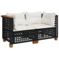 vidaXL Garten-Ecksofas mit Kissen 2 Stk. Schwarz Poly Rattan vidaXL Garten-Ecksofas mit Kissen 2 Stk. Schwarz Poly Rattan