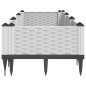 vidaXL Pflanzkasten mit Erdspießen Weiß 125x40x28,5 cm PP vidaXL Pflanzkasten mit Erdspießen Weiß 125x40x28,5 cm PP