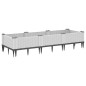 vidaXL Pflanzkasten mit Erdspießen Weiß 125x40x28,5 cm PP vidaXL Pflanzkasten mit Erdspießen Weiß 125x40x28,5 cm PP