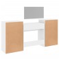 vidaXL 4-tlg. Schminktisch-Set Weiß Holzwerkstoff vidaXL 4-tlg. Schminktisch-Set Weiß Holzwerkstoff