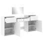 vidaXL 4-tlg. Schminktisch-Set Weiß Holzwerkstoff vidaXL 4-tlg. Schminktisch-Set Weiß Holzwerkstoff