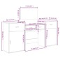 vidaXL 4-tlg. Schminktisch-Set Weiß Holzwerkstoff vidaXL 4-tlg. Schminktisch-Set Weiß Holzwerkstoff