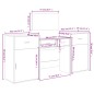 vidaXL 4-tlg. Schminktisch-Set Braun Eichen-Optik Holzwerkstoff vidaXL 4-tlg. Schminktisch-Set Braun Eichen-Optik Holzwerkstoff