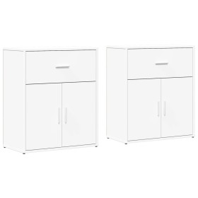 vidaXL Sideboards 2 Stk. Weiß 60x31x70 cm Holzwerkstoff