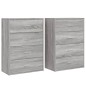 vidaXL Sideboards 2 Stk. Grau Sonoma 60x31x84 cm Holzwerkstoff vidaXL Sideboards 2 Stk. Grau Sonoma 60x31x84 cm Holzwerkstoff