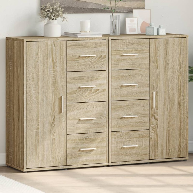 vidaXL Sideboards 2 Stk. Sonoma-Eiche 60x31x84 cm Holzwerkstoff vidaXL Sideboards 2 Stk. Sonoma-Eiche 60x31x84 cm Holzwerkstoff