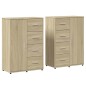 vidaXL Sideboards 2 Stk. Sonoma-Eiche 60x31x84 cm Holzwerkstoff vidaXL Sideboards 2 Stk. Sonoma-Eiche 60x31x84 cm Holzwerkstoff