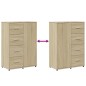 vidaXL Sideboards 2 Stk. Sonoma-Eiche 60x31x84 cm Holzwerkstoff vidaXL Sideboards 2 Stk. Sonoma-Eiche 60x31x84 cm Holzwerkstoff