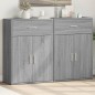 vidaXL Sideboards 2 Stk. Grau Sonoma 60x30x84 cm Holzwerkstoff vidaXL Sideboards 2 Stk. Grau Sonoma 60x30x84 cm Holzwerkstoff