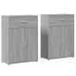 vidaXL Sideboards 2 Stk. Grau Sonoma 60x30x84 cm Holzwerkstoff vidaXL Sideboards 2 Stk. Grau Sonoma 60x30x84 cm Holzwerkstoff