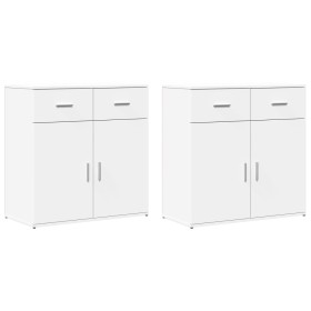 vidaXL Sideboards 2 Stk. Weiß 79x38x80 cm Holzwerkstoff