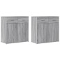 vidaXL Sideboards 2 Stk. Grau Sonoma 79x38x80 cm Holzwerkstoff vidaXL Sideboards 2 Stk. Grau Sonoma 79x38x80 cm Holzwerkstoff