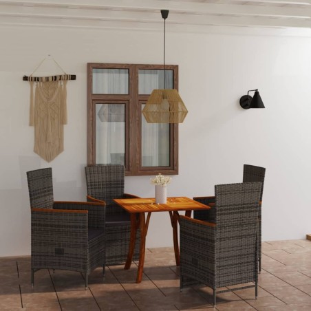 5-tlg. Garten-Essgruppe Grau