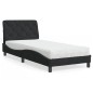 vidaXL Bett mit Matratze Schwarz 80x200 cm Samt vidaXL Bett mit Matratze Schwarz 80x200 cm Samt