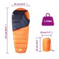 vidaXL Mumienschlafsack für Erwachsene Camping 3 Jahreszeiten vidaXL Mumienschlafsack für Erwachsene Camping 3 Jahreszeiten