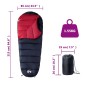 vidaXL Mumienschlafsack für Erwachsene Camping 3 Jahreszeiten vidaXL Mumienschlafsack für Erwachsene Camping 3 Jahreszeiten