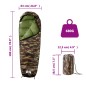 vidaXL Mumienschlafsack für Erwachsene Camping 3 Jahreszeiten vidaXL Mumienschlafsack für Erwachsene Camping 3 Jahreszeiten