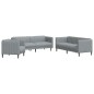 vidaXL 3-tlg. Sofagarnitur Hellgrau Stoff vidaXL 3-tlg. Sofagarnitur Hellgrau Stoff